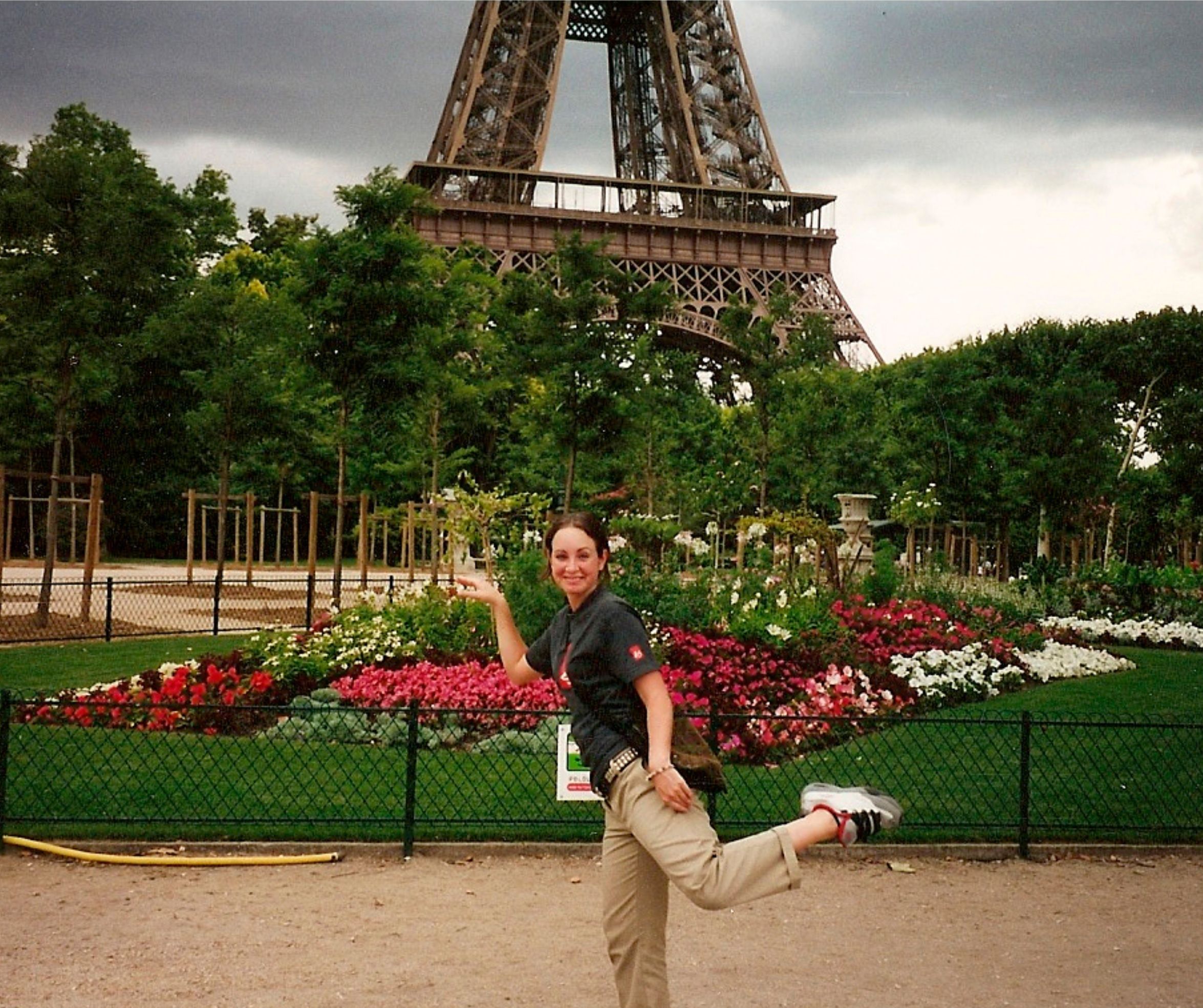 Steph at the Eiffel Tower 2002