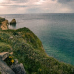 The Pont du Hoc in Normandy France at Sunset